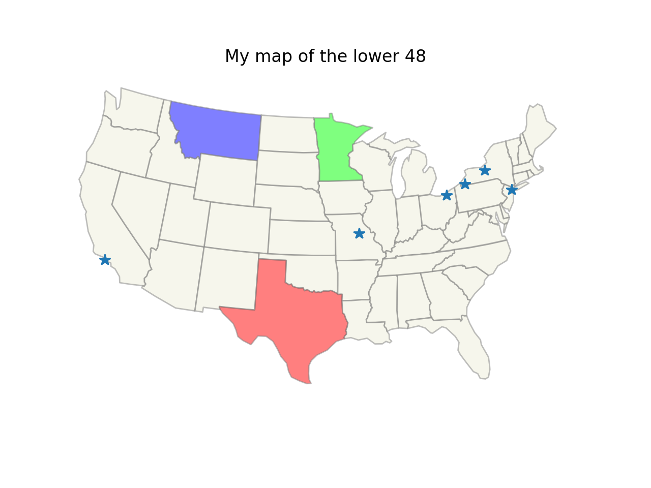 My map of the lower 48